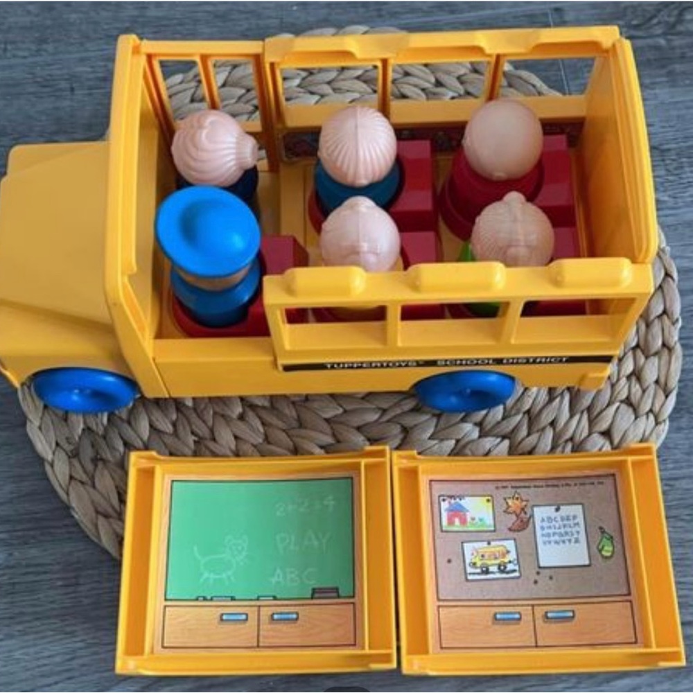 Yellow School Bus Toy with Figures